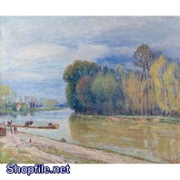 Tranh sơn dầu nước ngoài con sông nhỏ